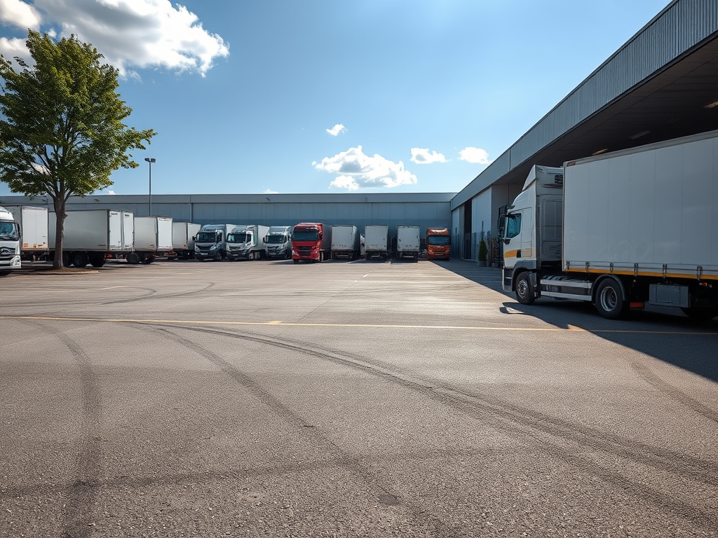 Kleintransporter auf Lagerfläche