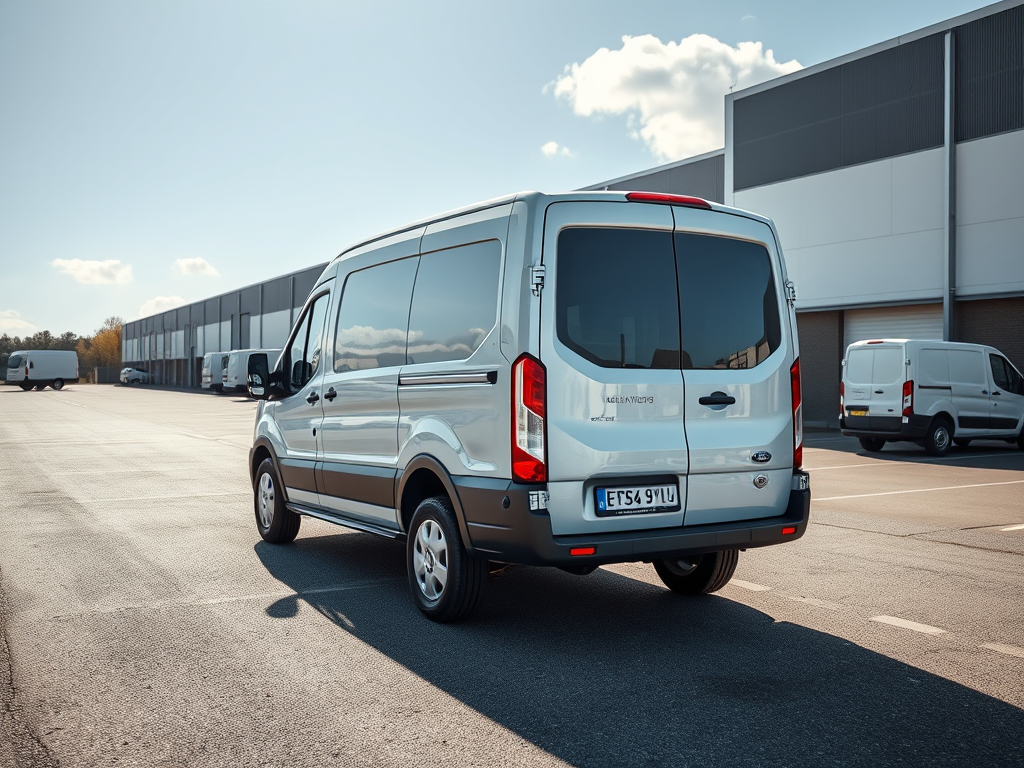 Kleintransporter beim Einparken